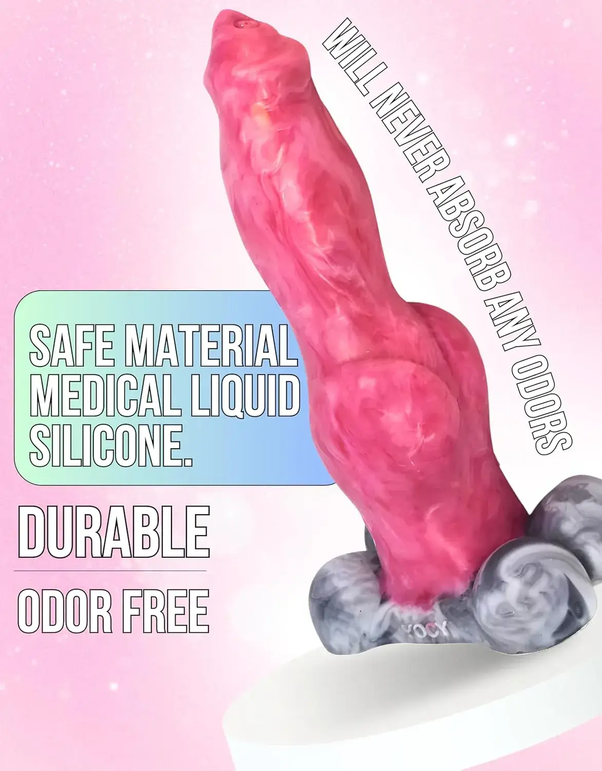 Chim giả cho nữ kiểu dương vật chó DV74B silicone an toàn nút thắt kích thích âm đạo size khủng