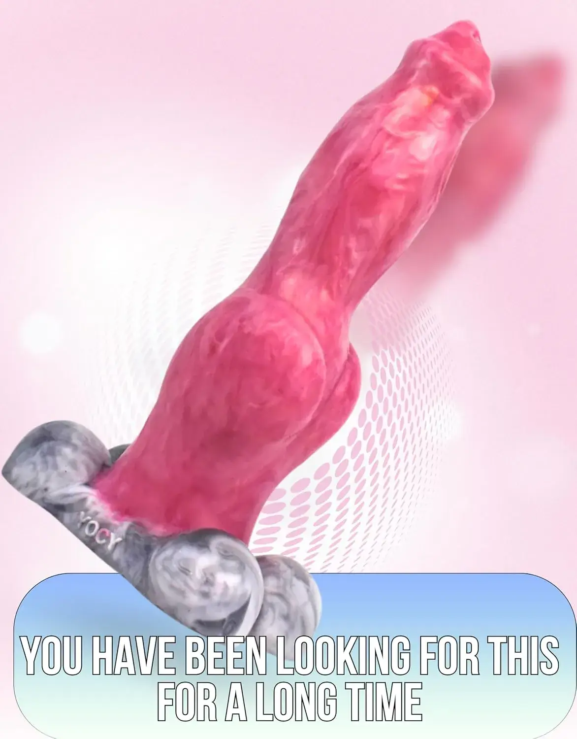 Chim giả cho nữ kiểu dương vật chó DV74B silicone an toàn nút thắt kích thích âm đạo size khủng