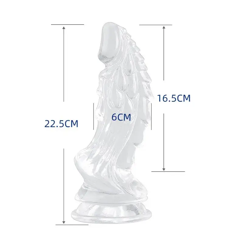 Dương vật giả trong suốt đầu rồng hàng khủng DV74C silicone an toàn size lớn kích thích âm đạo nữ