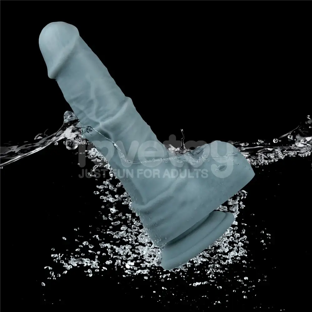 Dương vật giả khủng siêu mềm rung thụt sướng điên đảoDV56E silicone 2 lớp, rung thụt 3 chế độ, điều khiển từ xa, sạc USB, màu xanh