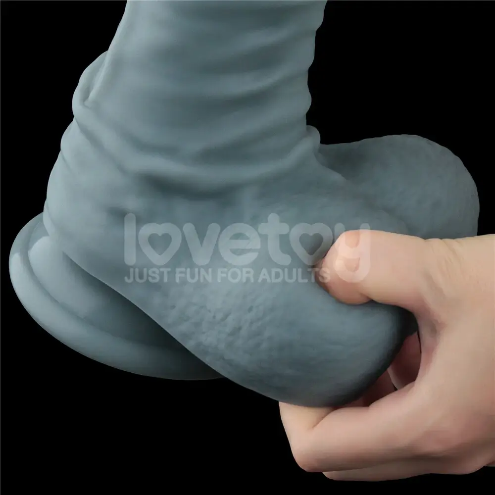 Dương vật giả khủng siêu mềm rung thụt sướng điên đảoDV56E silicone 2 lớp, rung thụt 3 chế độ, điều khiển từ xa, sạc USB, màu xanh