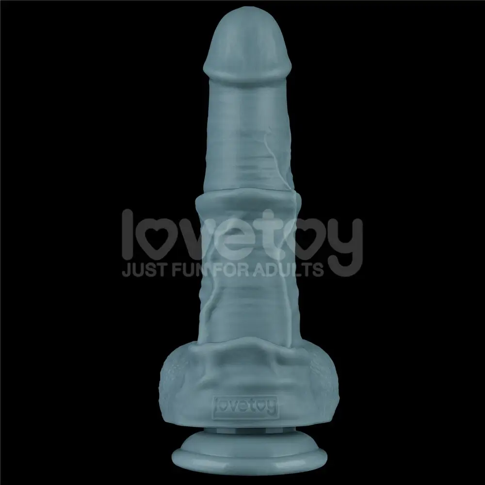 Dương vật giả khủng siêu mềm rung thụt sướng điên đảoDV56E silicone 2 lớp, rung thụt 3 chế độ, điều khiển từ xa, sạc USB, màu xanh