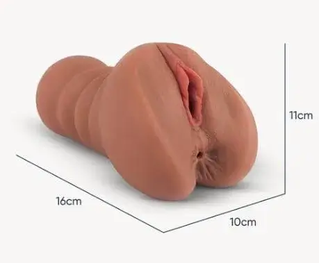 Âm hộ silicone mềm mại thực tế bằng da màu nâu dành cho nam giới sử dụng thủ dâm AD02D