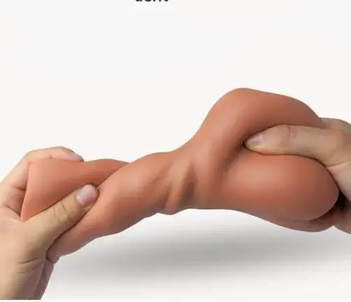 Âm hộ silicone mềm mại thực tế bằng da màu nâu dành cho nam giới sử dụng thủ dâm AD02D