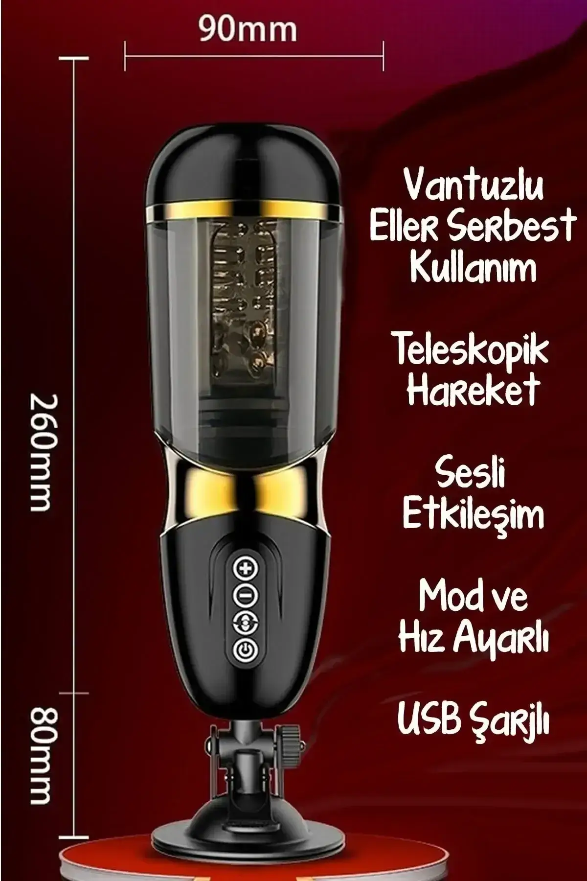 Máy Sục Cu Tự Động Có Đế Xoay Thụt Kích Thích Dương Vật Nam Giới Khi Thủ Dâm Tự Sướng AD34M