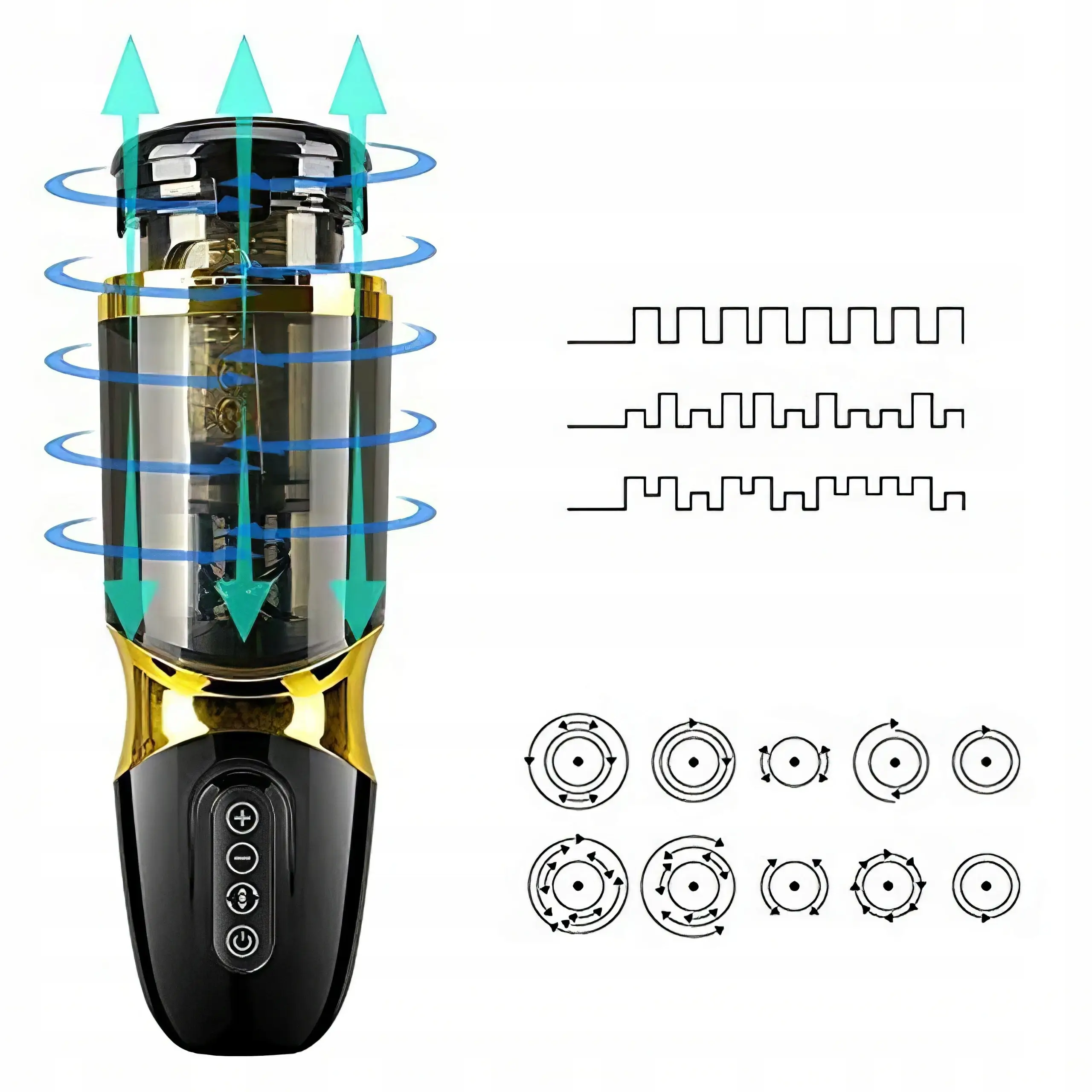 Máy Sục Cu Tự Động Có Đế Xoay Thụt Kích Thích Dương Vật Nam Giới Khi Thủ Dâm Tự Sướng AD34M