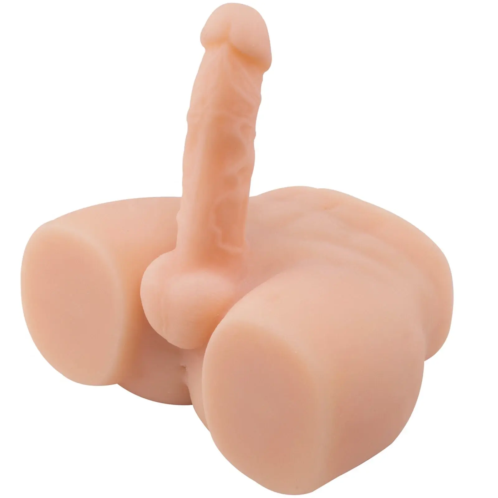 Dương vật giả silicon liền thân hàng khủng kèm hậu môn DV36H, búp bê bán thân nam silicon cao cấp, kích thước 17cm, cho nữ và gay.