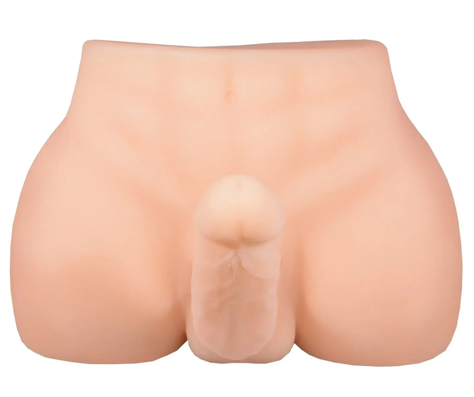 Dương vật giả silicon liền thân hàng khủng kèm hậu môn DV36H, búp bê bán thân nam silicon cao cấp, kích thước 17cm, cho nữ và gay.