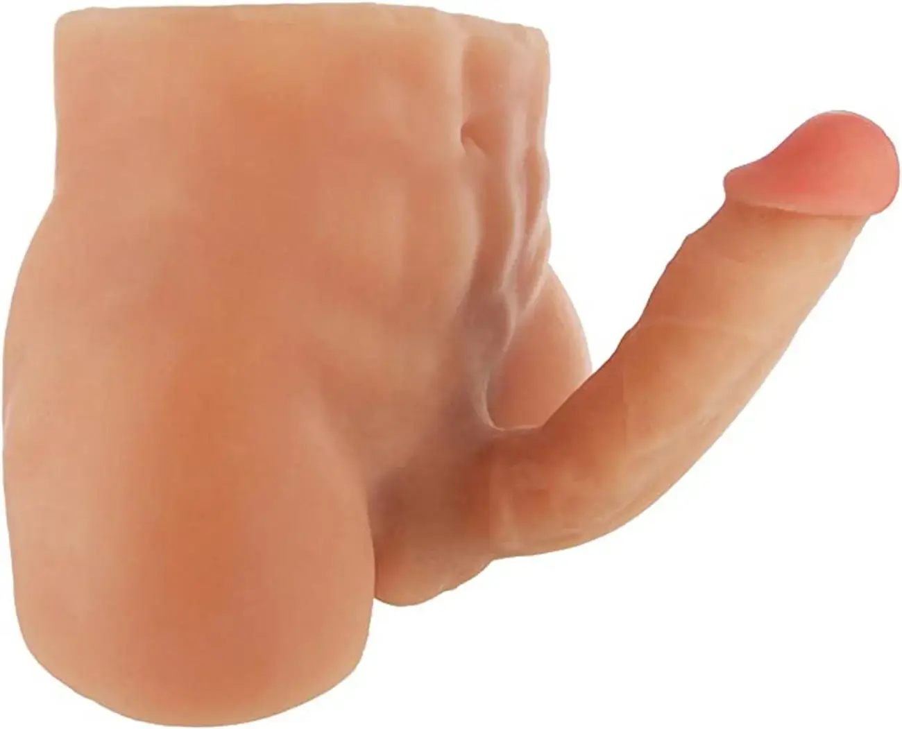 Dương vật giả silicon liền thân hàng khủng kèm hậu môn DV36H, búp bê bán thân nam silicon cao cấp, kích thước 17cm, cho nữ và gay.
