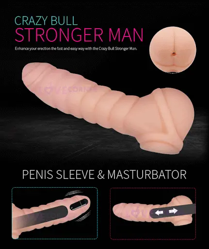 Dương vật giả siêu khủng Strongerman có lỗ hậu môn 2 in 1 DV36E, chất liệu TPR, có lỗ hậu môn, rung mạnh, 2 trong 1, mang đến khoái cảm tột đỉnh.