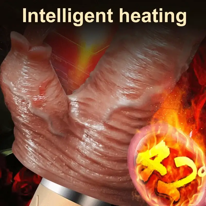 Cu giả rung thụt giá rẻ tự động làm sướng âm đạo nữ DV44Z màu da giống thật, chất liệu silicone và ABS, có nhiều chế độ kích thích liếm hạt le nữ