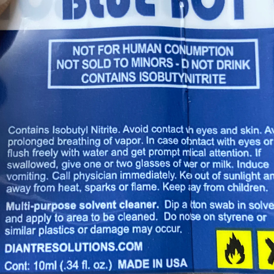 Nhãn sản phẩm Blue Boy 10ml - Chứa đầy đủ thông tin nhà sản xuất